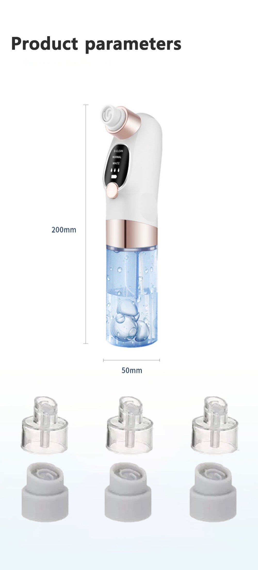 Electric facial blackhead remover.