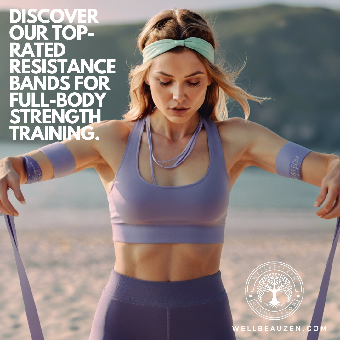 Elastic resistance bands for fitness.