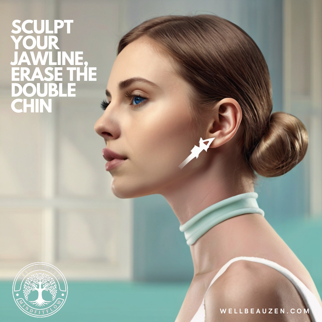 Portable exerciser for toning neck, face and jaw.