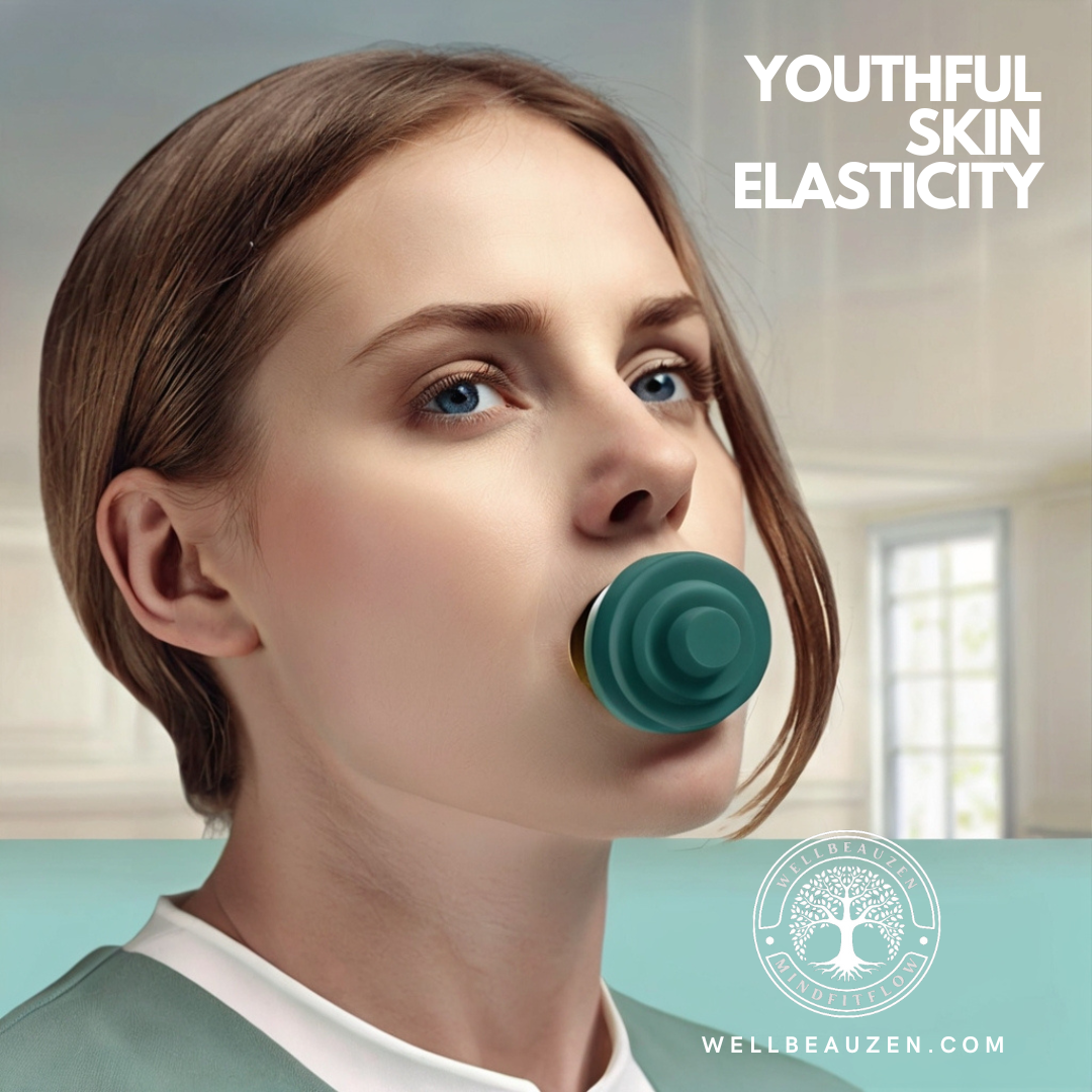 Portable exerciser for toning neck, face and jaw.