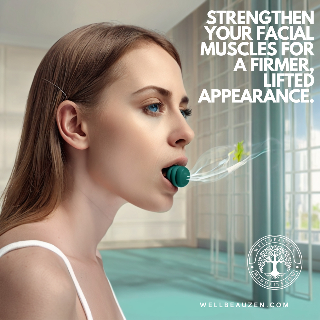 Portable exerciser for toning neck, face and jaw.