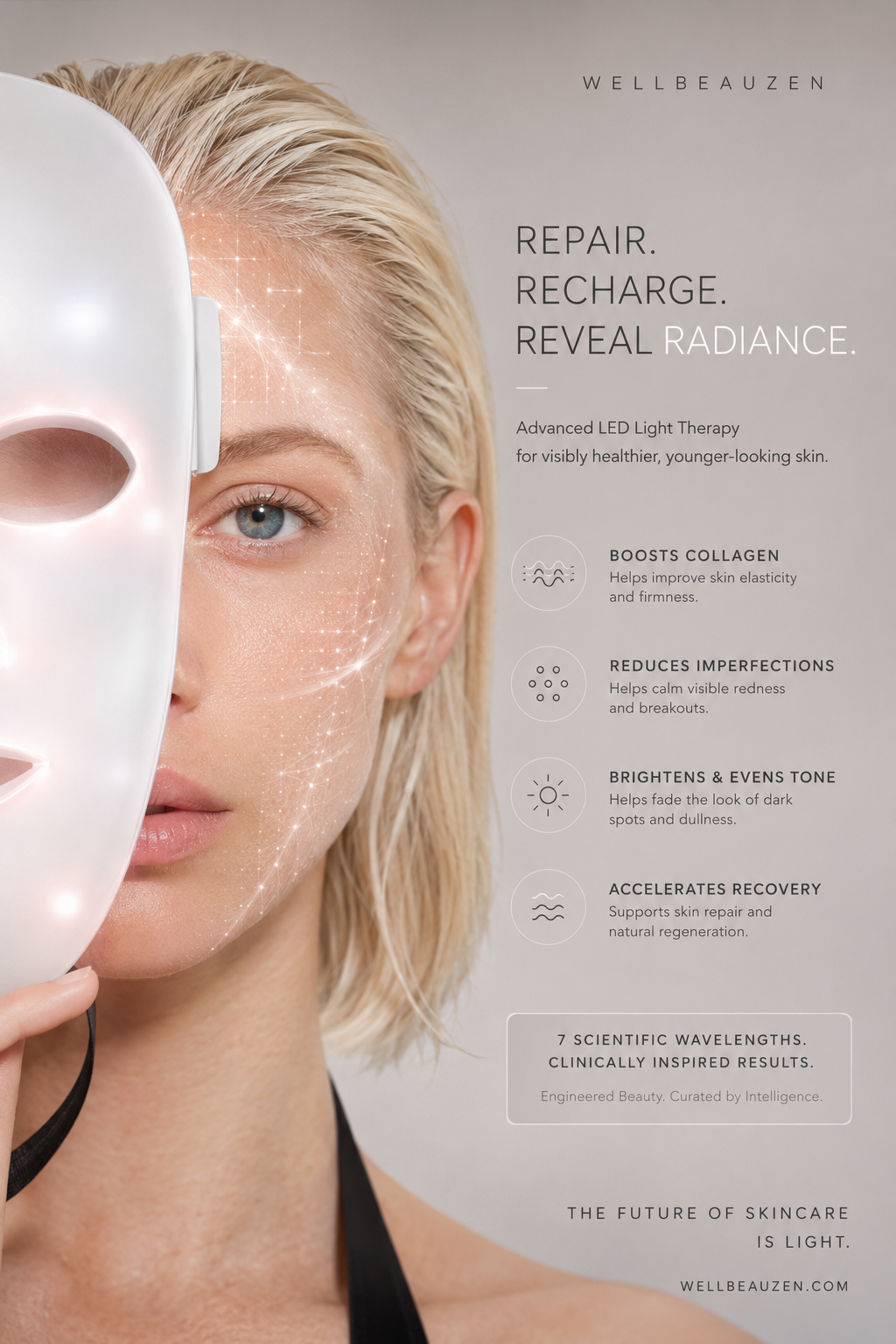 The Future of Skincare Face & Neck LED Therapy.