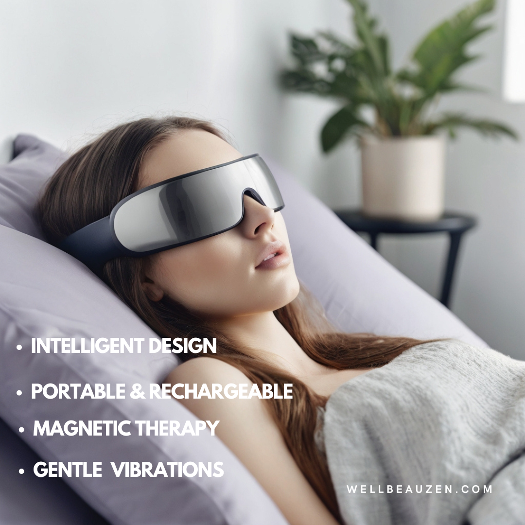 Smart Eye Massager with Magnetic Therapy – 9 Modes for Eye Fatigue Relief